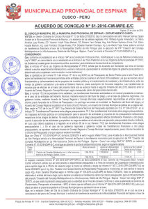 051 - ACUERDO DE CONCEJO N 51-2016-CM