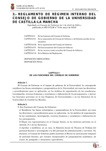 Reglamento de régimen interno del Consejo de Gobierno de la