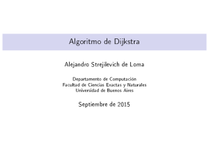 Algoritmo de Dijkstra - Departamento de Computación