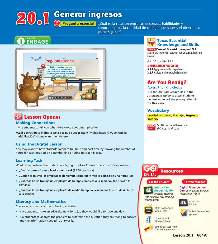 20.1 Generar ingresos