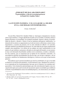 ¿POR QUÉ ME HAS ABANDONADO? LA FUNCIÓN PATERNA Y