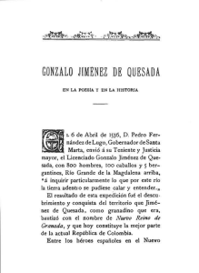 Gonzalo Jiménez de Quesada en la poesía y en la historia