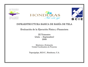 Informe Bahía de Tela - III Trimestre del 2009