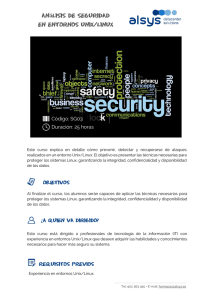 Análisis de Seguridad en entornos UNIX/LINUX