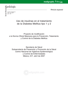 Uso de insulinas en el tratamiento de la Diabetes