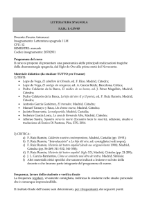 letteratura spagnola_i_lm - Dipartimento di Lingue, Letterature e