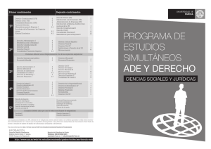 PROGRAMA DE ESTUDIOS SIMULTÁNEOS ADE Y DERECHO
