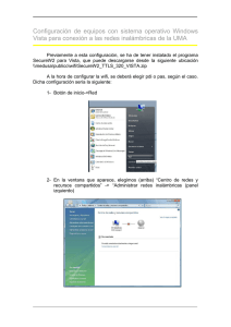 Configuración de equipos con sistema operativo Windows Vista
