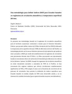 Una metodología para definir índices ENOS para Ecuador basados