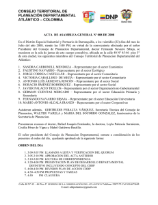 consejo territorial de planeación departamental atlántico – colombia