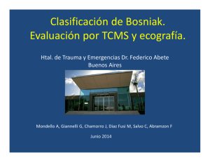 Clasificación de Bosniak. Evaluacion por TCMS y ecografía