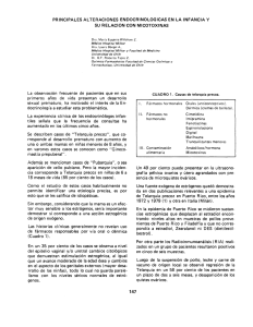 principales alteraciones endocrinologicas en. la infancia y su