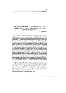 REGIMEN SEÑORIAL Y REFORMA AGRARIA LIBERAL EN EL