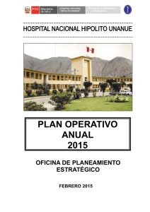 PLAN OPERATIVO ANUAL 2015 - Hospital Nacional Hipólito Unanue