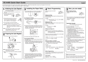 XE-A40S Quick Start Guide