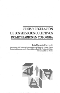 crisis y regulación de los servicios colectivos domiciliarios en