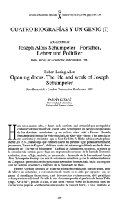 A Joseph Alois Schumpeter - Revista de Economía Aplicada