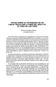 notas sobre el patrimonio de un linaje trujillano a fines del