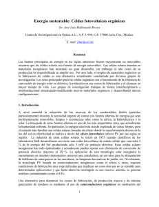 Moléculas orgánicas nuevos componentes para dispositivos opto