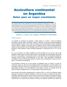 Acuicultura continental en Argentina