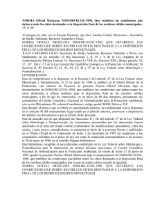 NORMA Oficial Mexicana NOM-083-ECOL