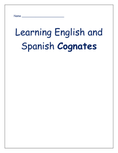 Learning English and Spanish Cognates