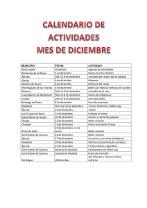 1 de diciembre Fiesta local San Andrés Ágreda Del 5 al 8 de