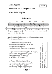 ~ 299 ~ 15 de Agosto Asunción de la Virgen María Misa de la Vigilia