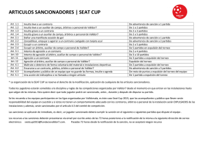 ARTICULOS SANCIONADORES | SEAT CUP