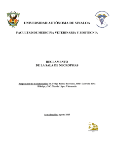 Reglamento Sala Necropsias - Universidad Autonoma de Sinaloa