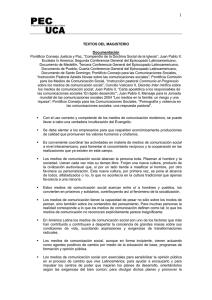 TEXTOS DEL MAGISTERIO Documentación Pontificio Consejo