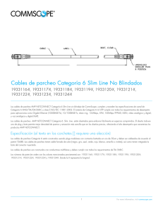 Cables de parcheo Categoría 6 Slim Line No Blindados