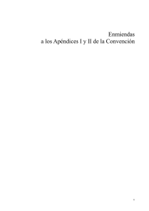 Enmiendas a los Apéndices I y II de la Convención