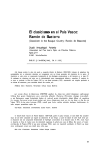 El clasicismo en el País Vasco : Ramón de Basterra