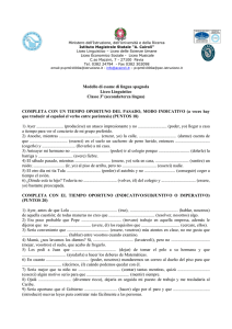 Modello di esame di lingua spagnola Liceo