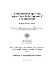 A Requirements Engineering Approach for the Development of Web