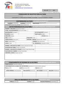 formulario de solicitud para au pairs application form