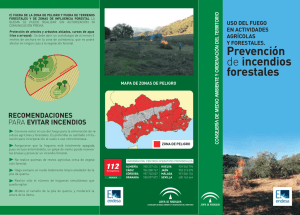 Tríptico del Uso del fuego en actividades agrícolas y forestales