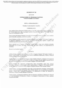 decreto n° 135 normas sobre el programa nacional "nuevo rumbo