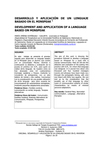 Desarrollo y aplicación de un lenguaje basado en el Minspeak