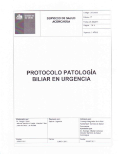 Protocolo Patología Biliar en Urgencia
