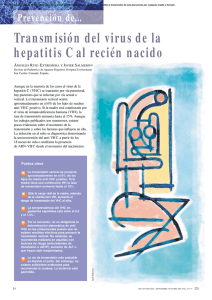 Transmisión del virus de la hepatitis C al recién nacido