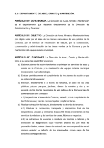 6.2.- DEPARTAMENTO DE ASEO, ORNATO y MANTENCIÓN