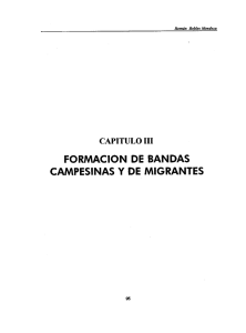 FORMACIÓN DE BANDAS CAMPESINAS Y DE MIGRANTES