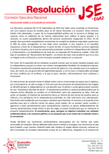 resolución cataluña - Juventudes Socialistas de Euskadi