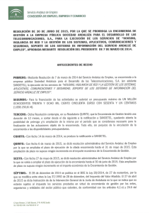 Resolución de 30 de junio de 2015 del Servicio Andaluz de Empleo