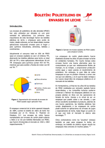 boletín : polietileno en envases de leche