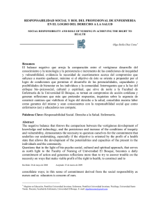 Responsabilidad social y rol del profesional de enfermer&iacute;a en el