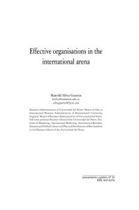 Effective organisations in the international arena