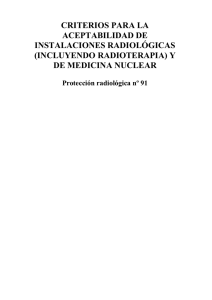 Criterios para la aceptabilidad de instalaciones radiológicas (inclu